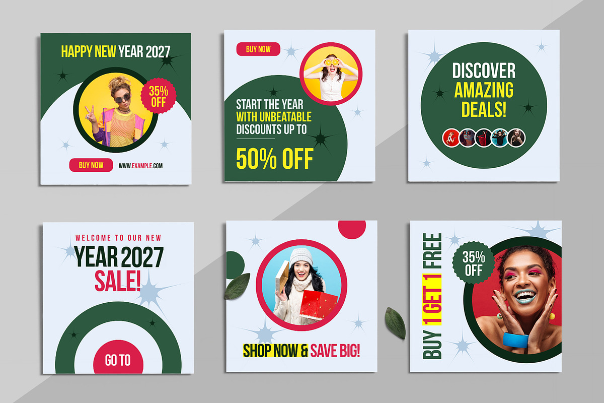 New Year 2027 Sale Discount Offe, a Social Media Template by ContestDesign (Photo 2 of 3)