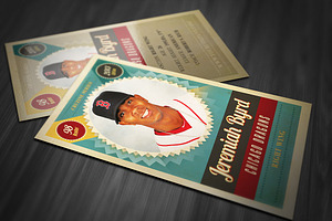 Retro Trading Card Template 3, a Card Template by Cruzine