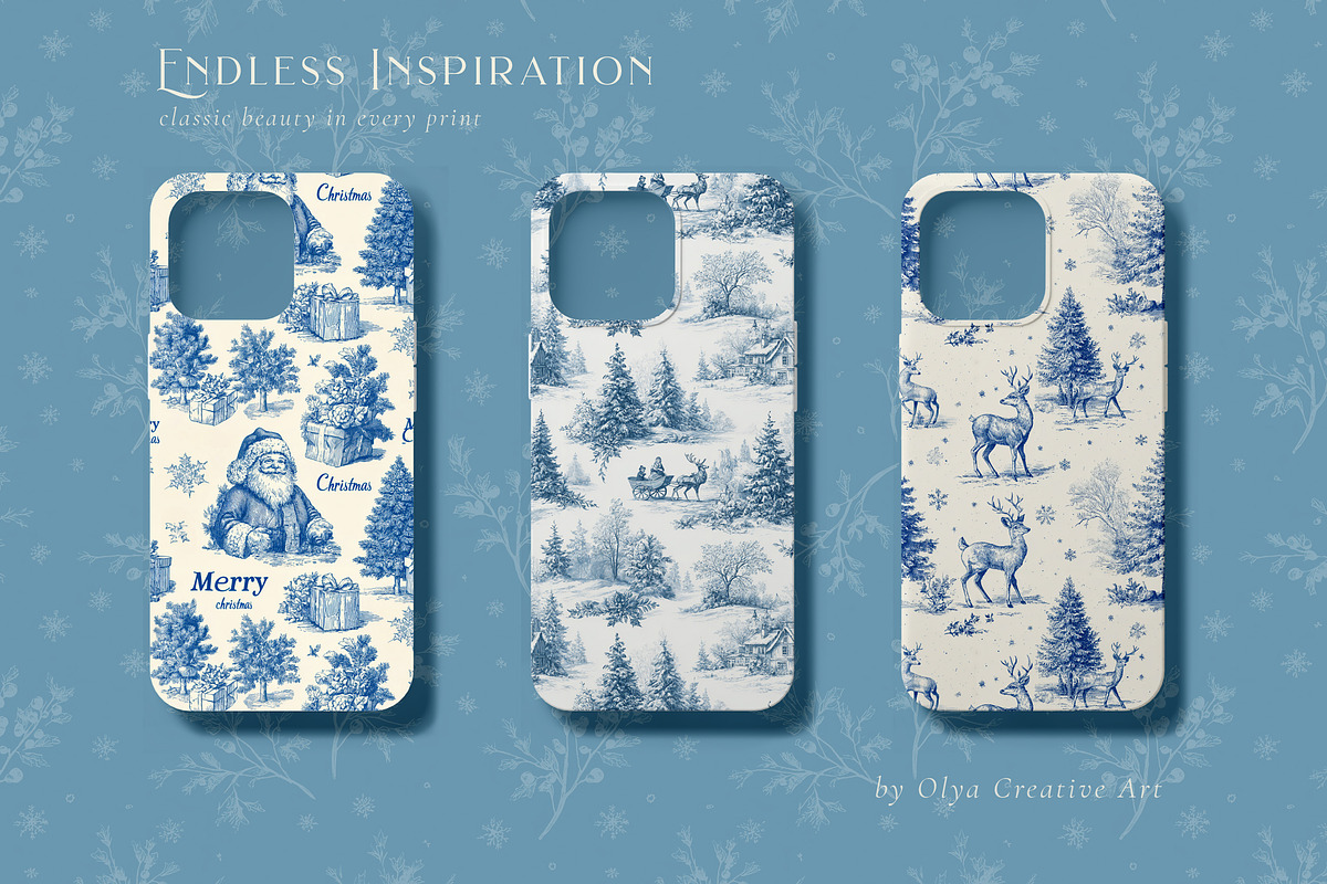 Vintage Christmas Pattern Collection, a Pattern Graphic by Olya Creative (Photo 6 of 21)