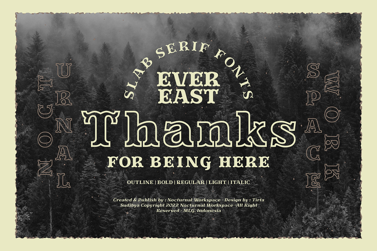 Evereast Slab Serif, a Slab Serif Font by Nocturnal Workspace (Photo 9 of 9)