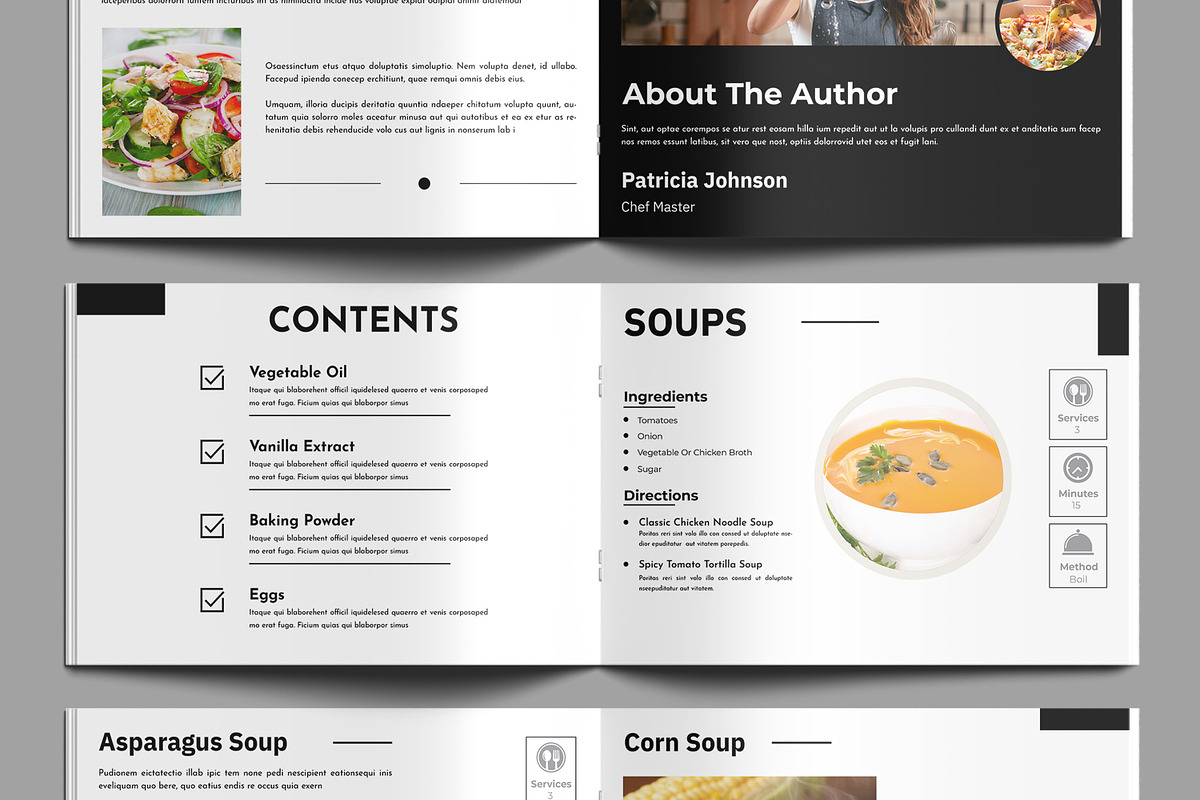 Recipe Book Landscape Template, a Brochure Template by MightyDesign (Photo 4 of 8)