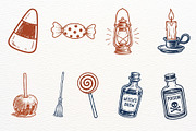 Vintage Halloween Clipart PNG Doodle, a Seasonal Illustration by SugarCloudStudioArt (Thumbnail 5 of 6)
