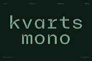 Kvarts Mono | Family with 4 widths, a Sans Serif Font by Haus Type (Thumbnail 1 of 6)