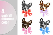 French bulldog and angry dog, an Animal Illustration by Allween (Thumbnail 2 of 7)