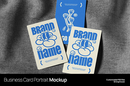 Business Card Portrait Mockup