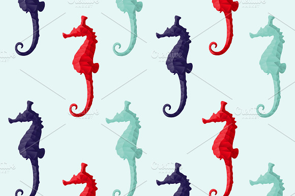 Abstract Triangular Seahorse