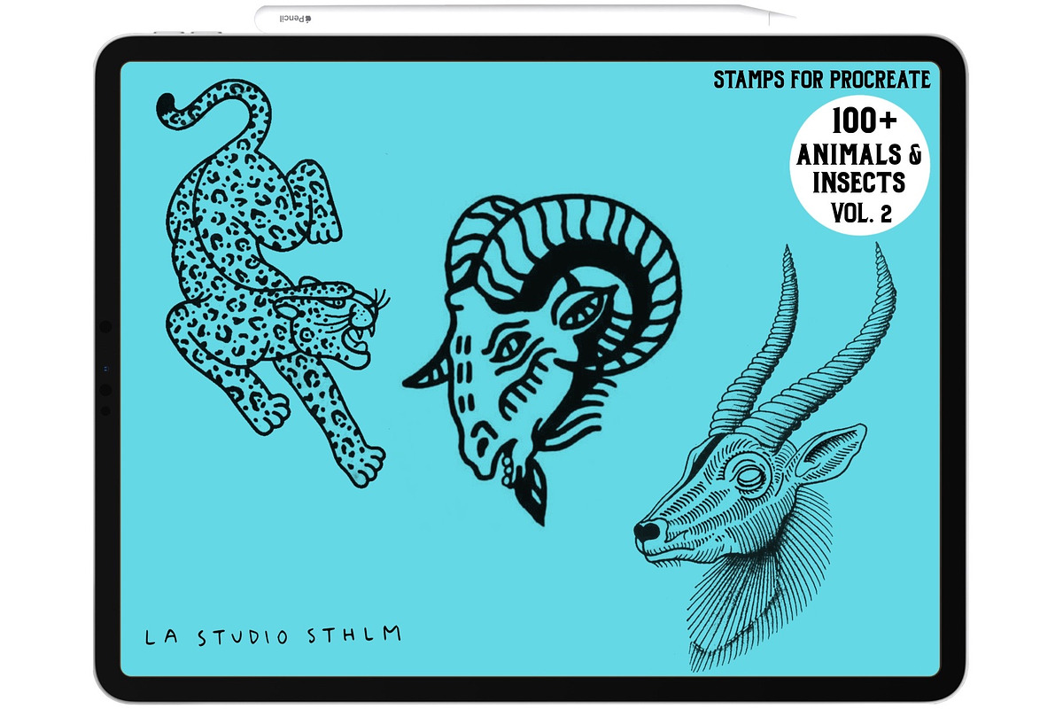 Bundle Animals & Insects -Stamp Sets, a Brush Add-On by LA Studio Sthlm (Photo 5 of 15)