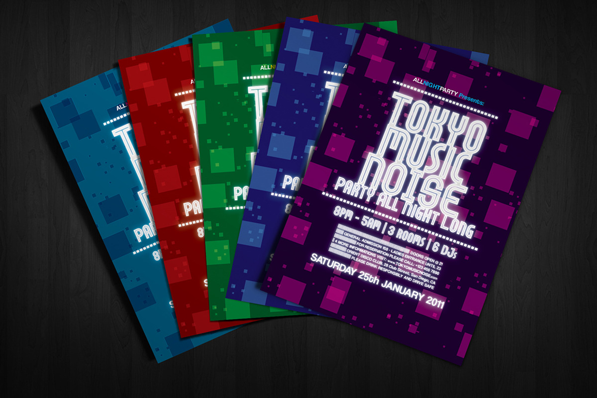 Tokyo Music Noise Party Flyer, a Flyer Template by Andre28 (Photo 2 of 2)