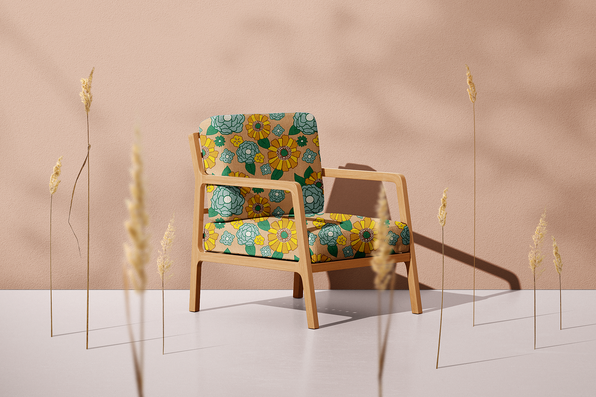 70s RETRO FLORAL PATTERN SET, a Pattern Graphic by Lauren Lesley Studio (Photo 5 of 16)