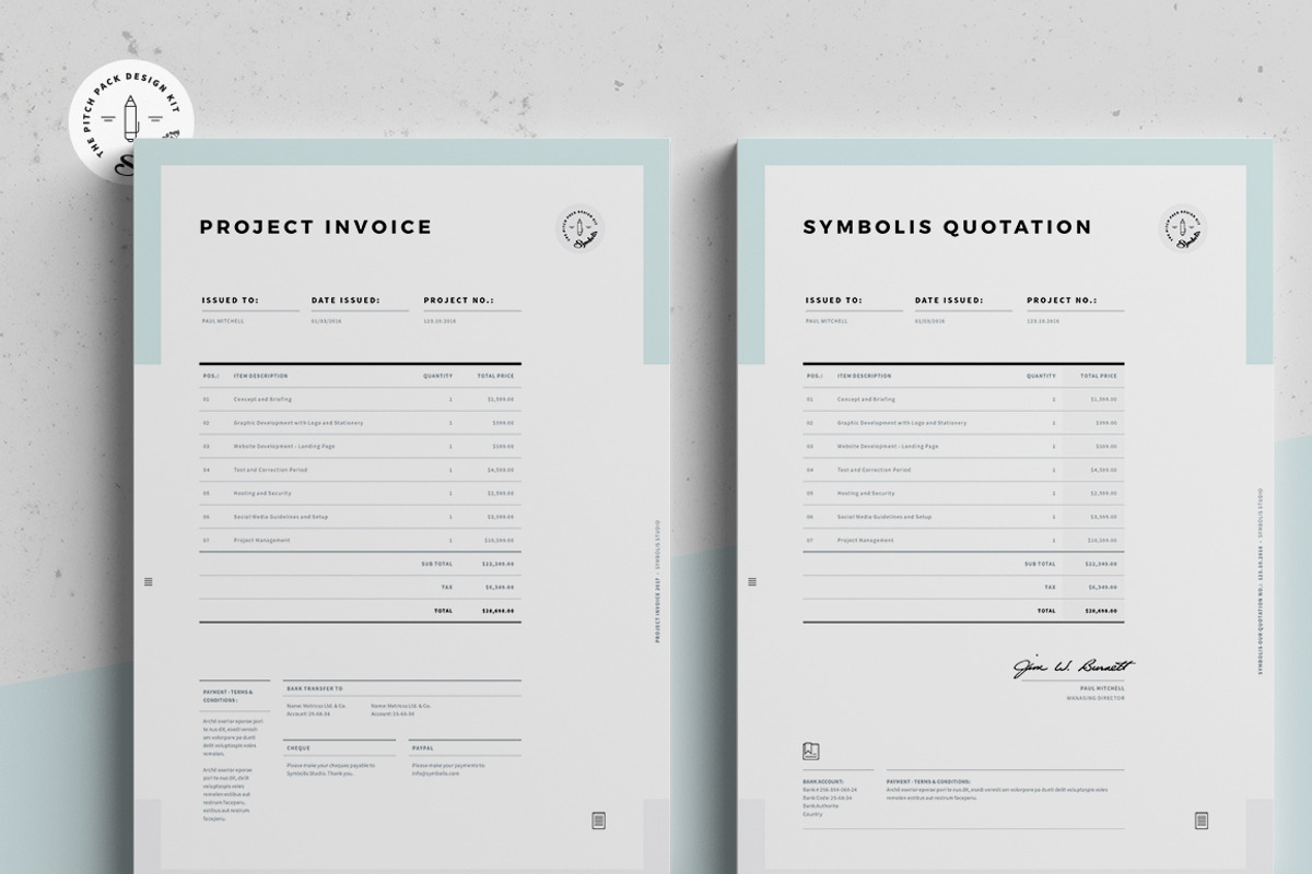 Brief - Estimation - Invoice, a Stationery Template by Egotype (Photo 2 of 6)