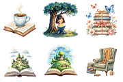 Reading Books Sublimation BundleRead, an Illustration by DreamArtGraphic (Thumbnail 2 of 4)