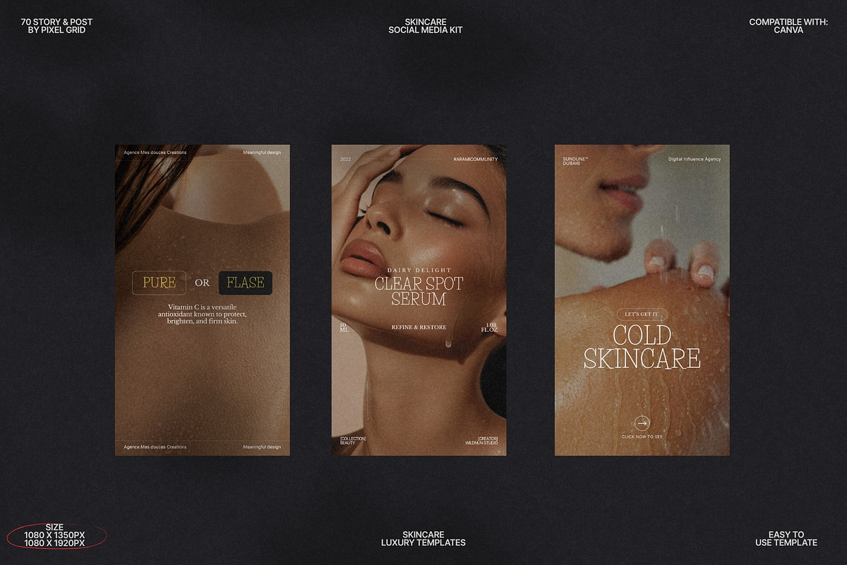 Calm Skincare Post & Story Pack preview 6