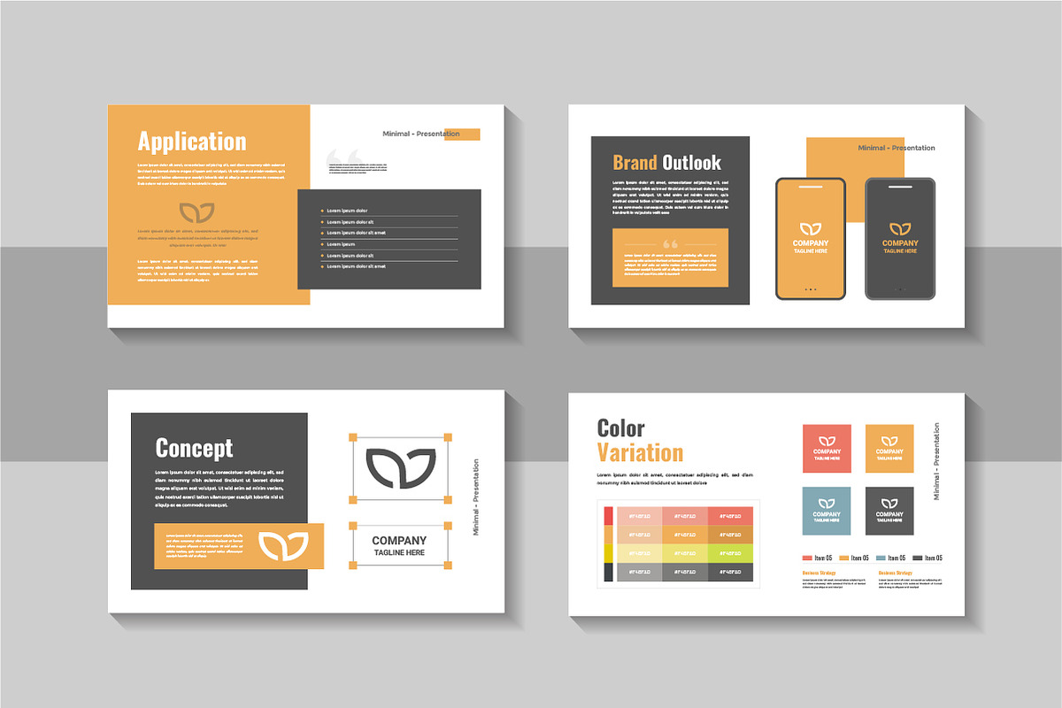Modern brand guideline slide deck, a Presentation Template by Pavel_design (Photo 3 of 4)