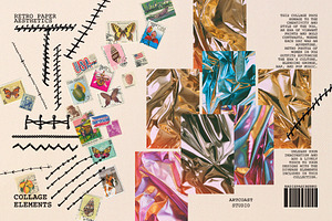 Retro Paper Aesthetics Collage