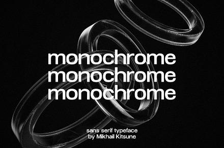 Monochrome - Modern Sans Serif, a Sans Serif Font by Mikhail Kitsune