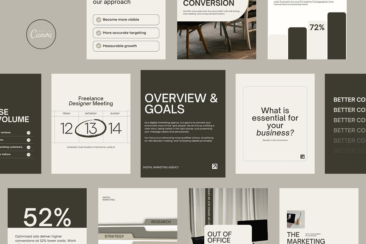 Digital Marketing Instagram Template, a Social Media Template by Mia Branding Studio (Photo 1 of 6)