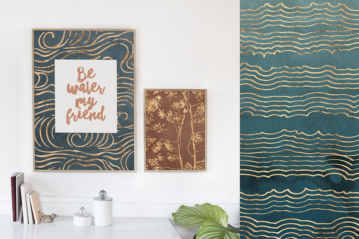 Evening's Patina: Wabi-Sabi Worlds, a Pattern Graphic by Blixa 6 Studios (Photo 2 of 2)