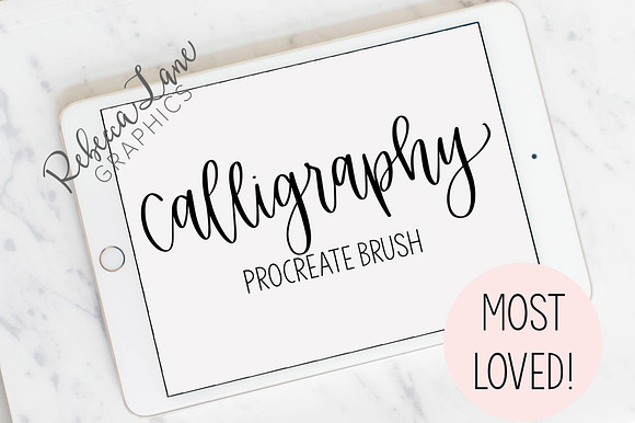 Calligraphy Procreate Brush preview 3