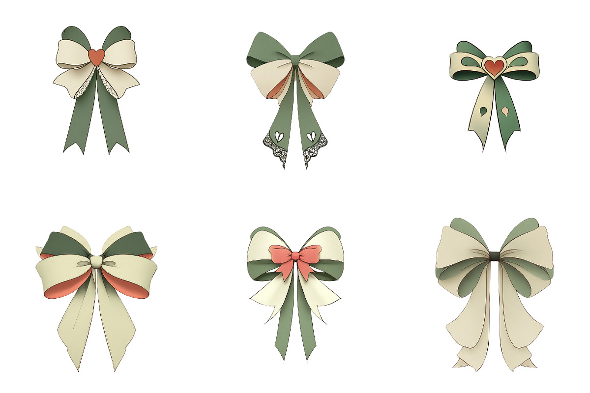 Valentine Bow Clipart, an Illustration by DreamArtGraphic (Photo 4 of 4)