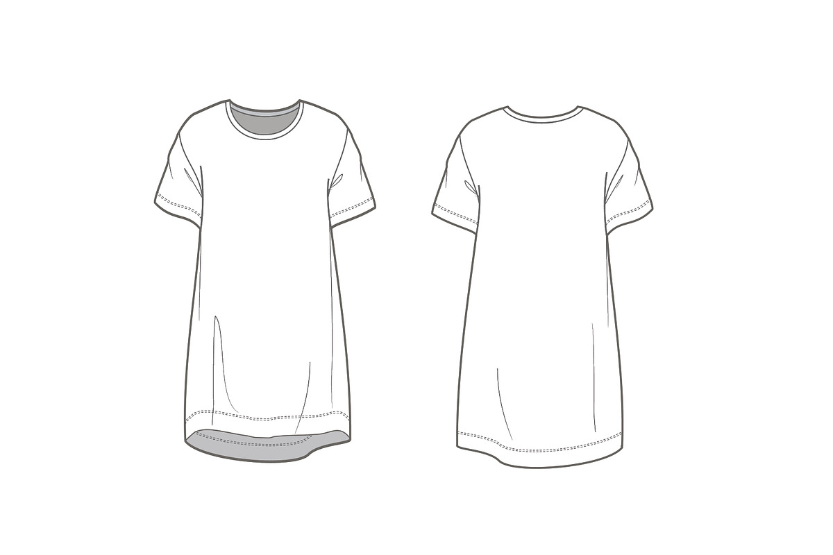 Relaxed Dress Fashion Flat Template, a Templates & Theme by flat fashion
