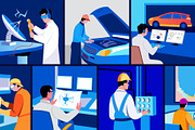 Engineering Illustration Art Set, a Technology Illustration by Brickclay (Thumbnail 6 of 10)