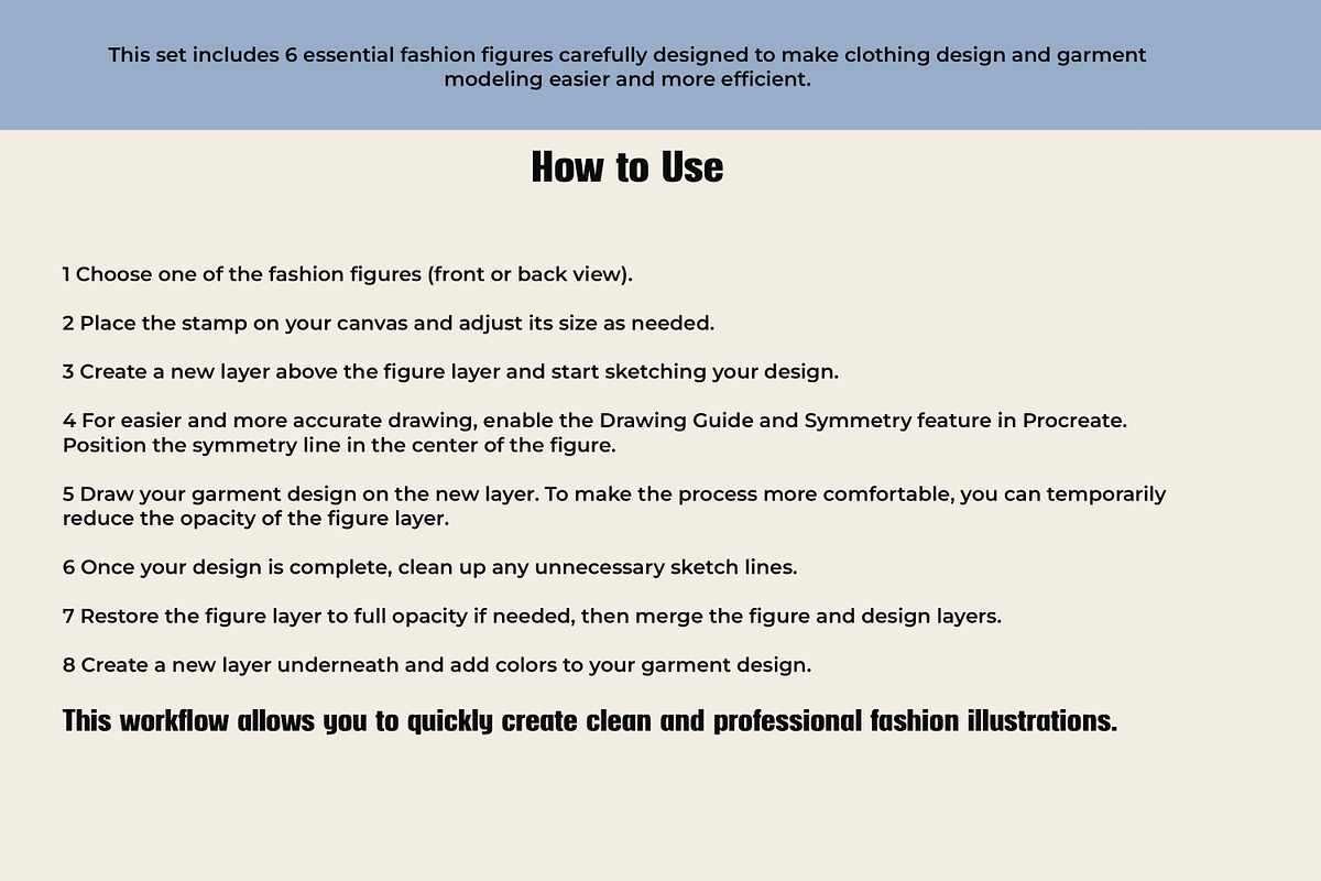 Fashion Figure Stamps for Procreate, a Person Illustration by designs.svkl (Photo 5 of 6)