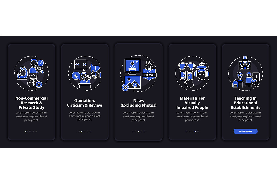 Copyright exclusion mobile app pages, a Templates & Theme by IMG Visuals