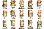 Whimsical Summer Ice-Cream Clipart, an Illustration by OK Design (Thumbnail 3 of 6)