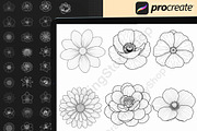 Floral & Botanical Procreate Stamps, a Brush Add-On by DrawingStoryShop (Thumbnail 3 of 8)