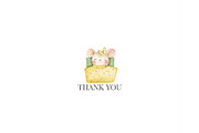 Mouse Clipart Watercolor PNG, an Animal Illustration by CharmClipart (Thumbnail 7 of 8)