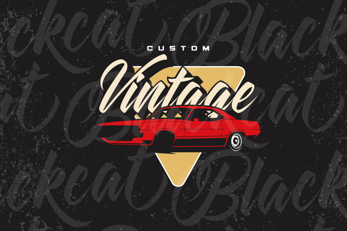 Blackcat Script Layered Fonts preview 4