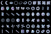 Holographic PNG Pack - 191 Elements, an Object Graphic by Drawwell (Thumbnail 4 of 6)