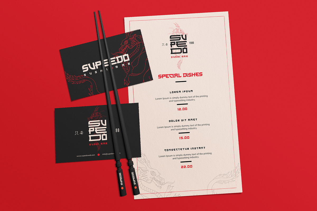 Sushi Bar Menu and Branding Mockup, a Books & Magazine Mockup by Catkie - Digital Art (Photo 12 of 14)