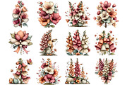 Whimsical Easter Foxglove Clipart, an Illustration by DreamArtGraphic (Thumbnail 2 of 5)
