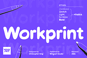 Workprint – A Hand-drawn Sans Serif, a Sans Serif Font by Wingsart Studio (Thumbnail 1 of 12)