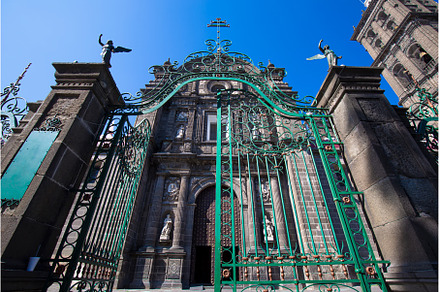 Mexico, Puebla Cathedral on the, an Architecture Photo by Web Engine Design