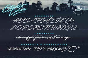 Starlit Drive Signature Font