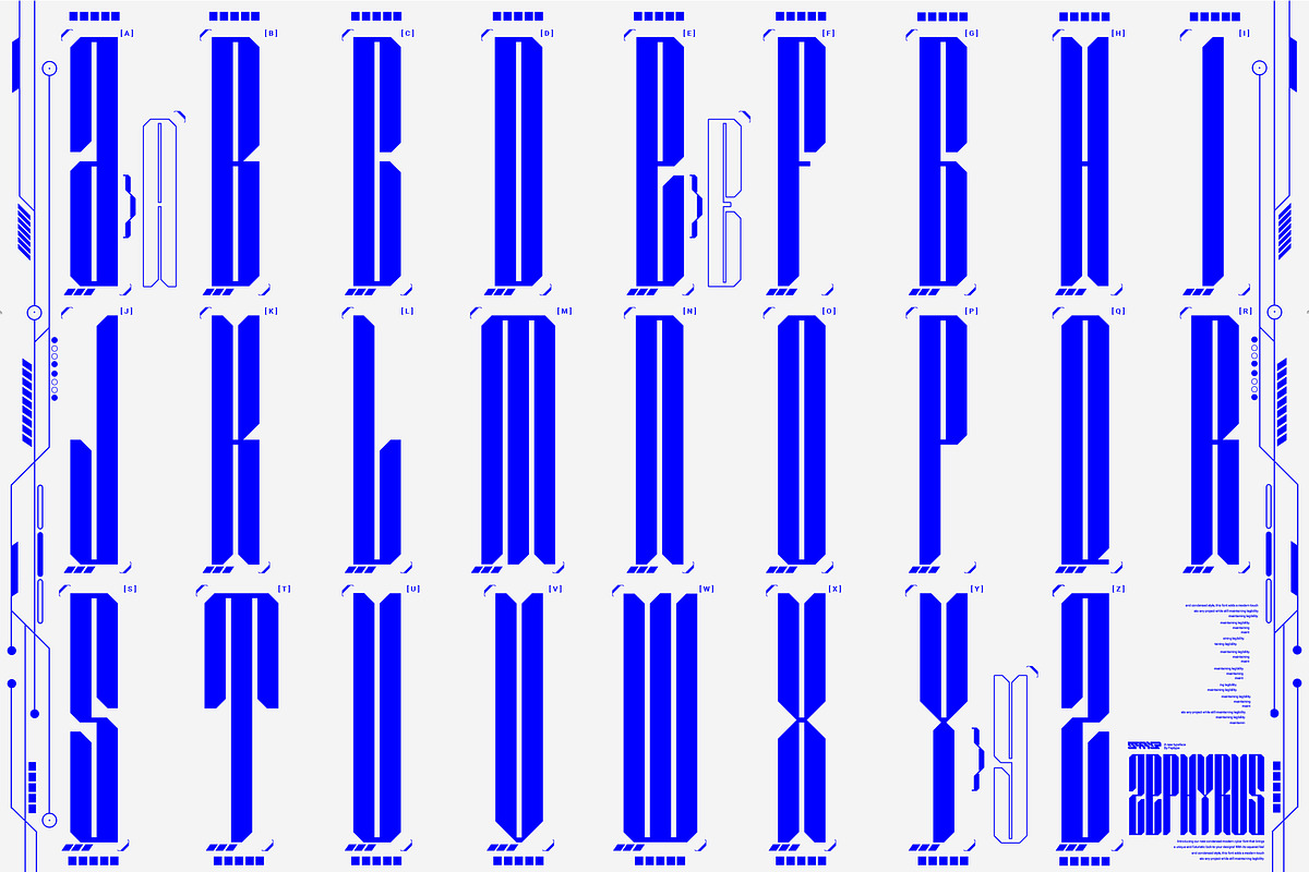 Zephyrus | Modern Condensed Cyber, a Sans Serif Font by Ardana Creative (Photo 5 of 7)