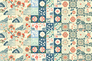 12 Japanese Mosiac Seamless Patterns, a Pattern Graphic by Inknfolly (Thumbnail 3 of 7)