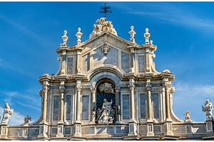 Metropolitan cathedral of saint agatha in catania italy featuring catania, an Architecture Photo by Leonid Andronov