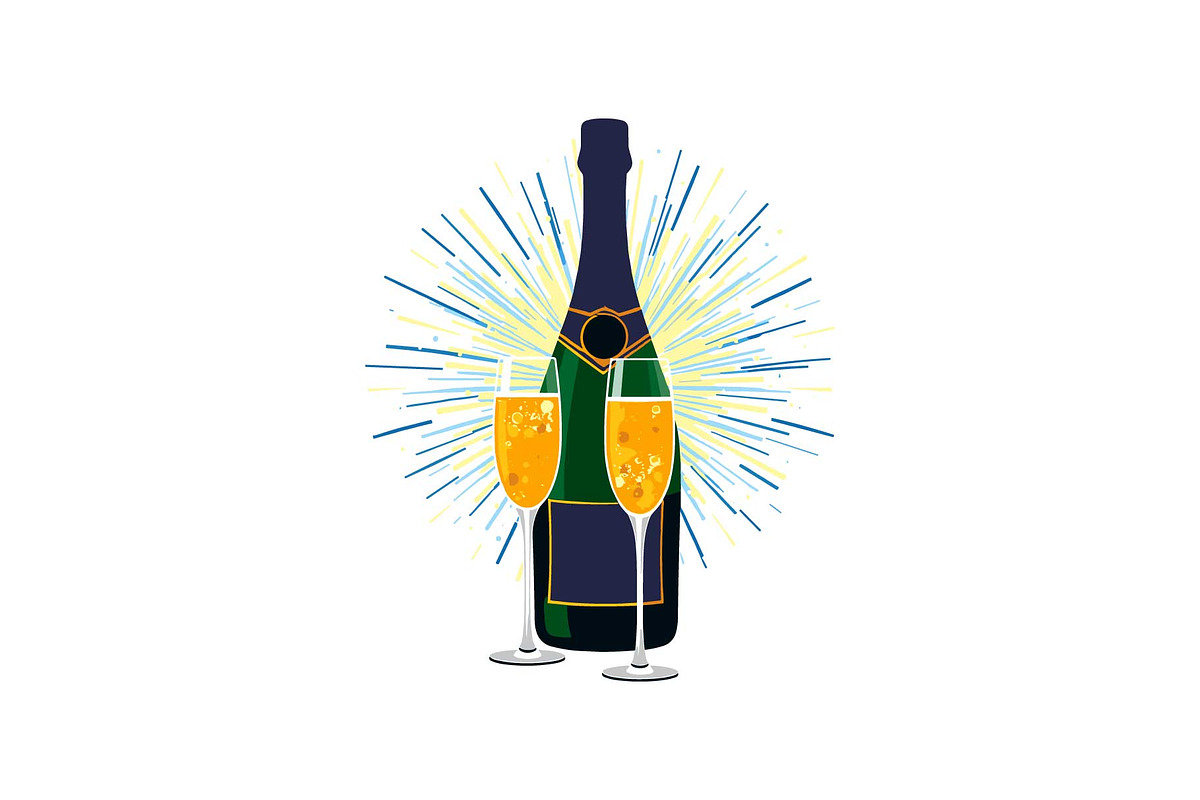 Sparkling Champagne Art Pack, an Object Graphic by Gfx_Store (Photo 2 of 16)