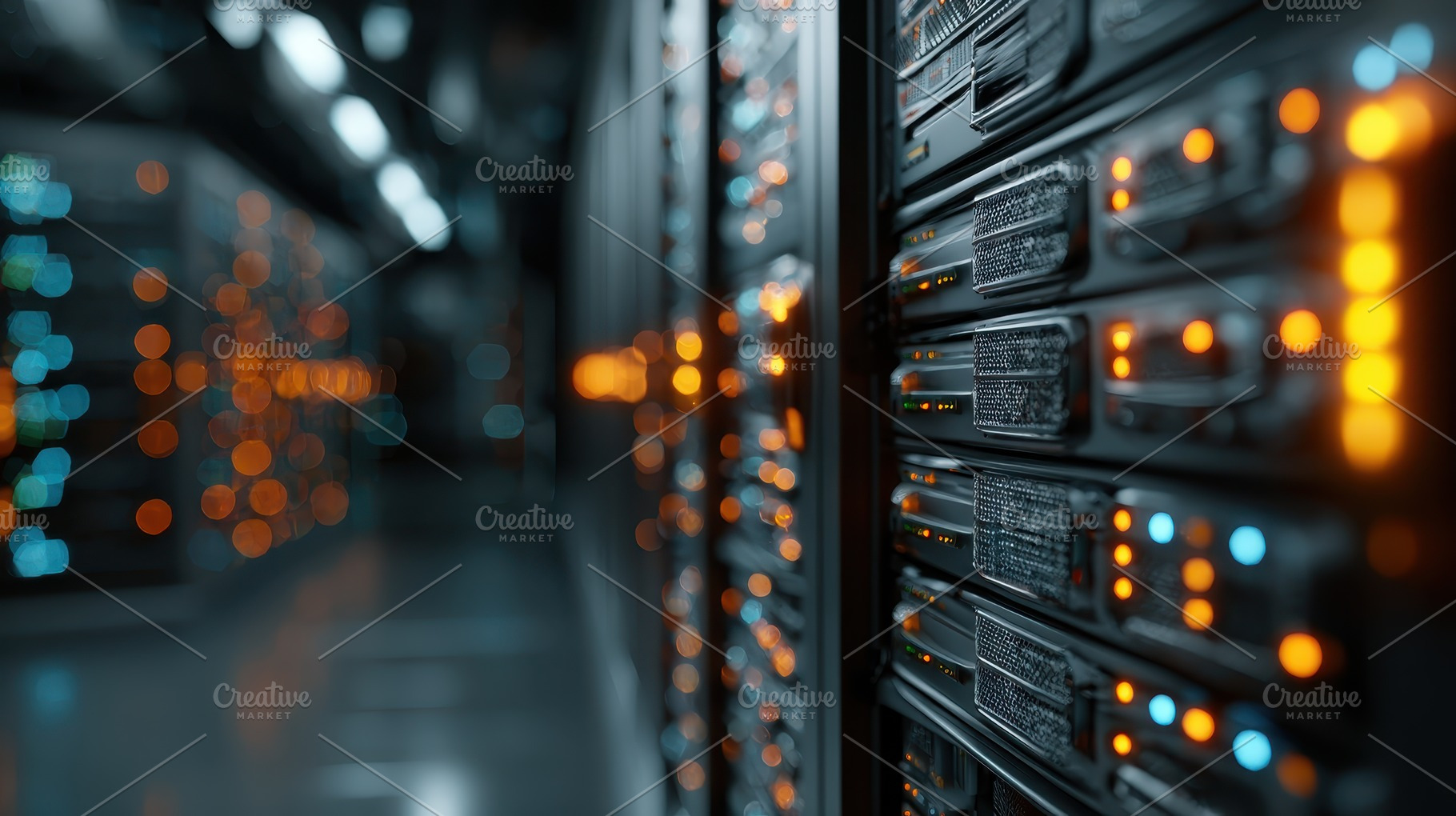 Server Room Data Center Network Tech, a Photo by Pixeness Studio