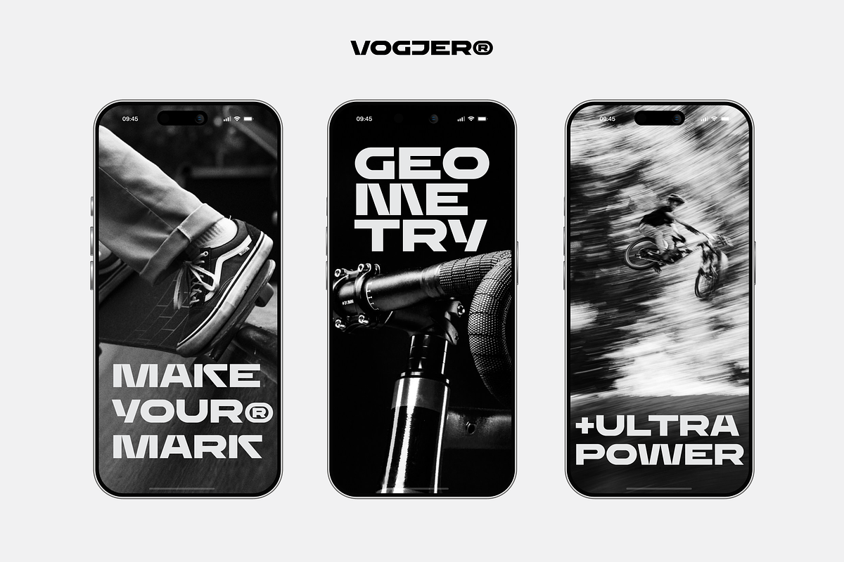 Vogjer - Bold Futuristic Font, a Sans Serif Font by limitype (Photo 9 of 14)