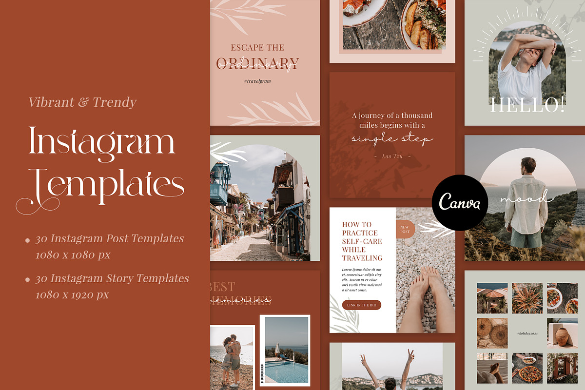 Instagram Template Bundle in CANVA, a Social Media Template by RWstudio (Photo 1 of 8)