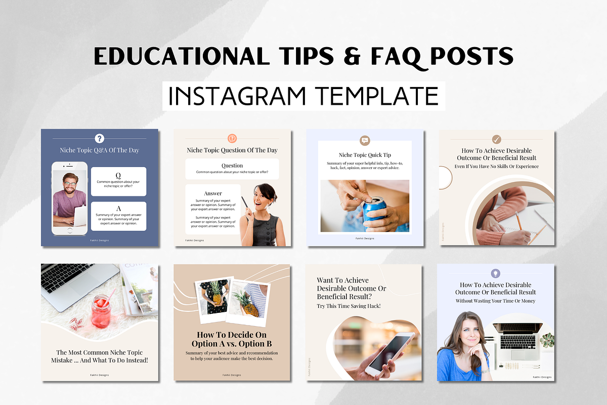 Instagram Educational Posts Template, a Social Media Template by FakhiiDesigns (Photo 2 of 5)