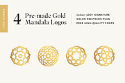 Gold Mandala Logo Template, a Branding & Logo Template by GudBrand Studio (Thumbnail 1 of 7)