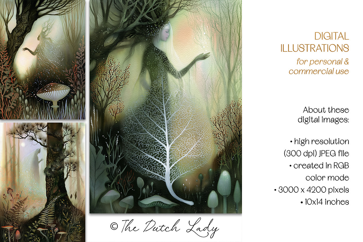 Spirits Of The Forest Illustrations, a Seasonal Illustration by The Dutch Lady Designs (Photo 6 of 7)
