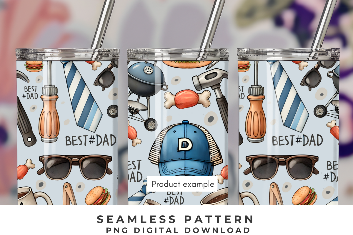 Father’s Day Seamless Pattern PNG, a Pattern Graphic by Anca Digital Vibe (Photo 3 of 4)