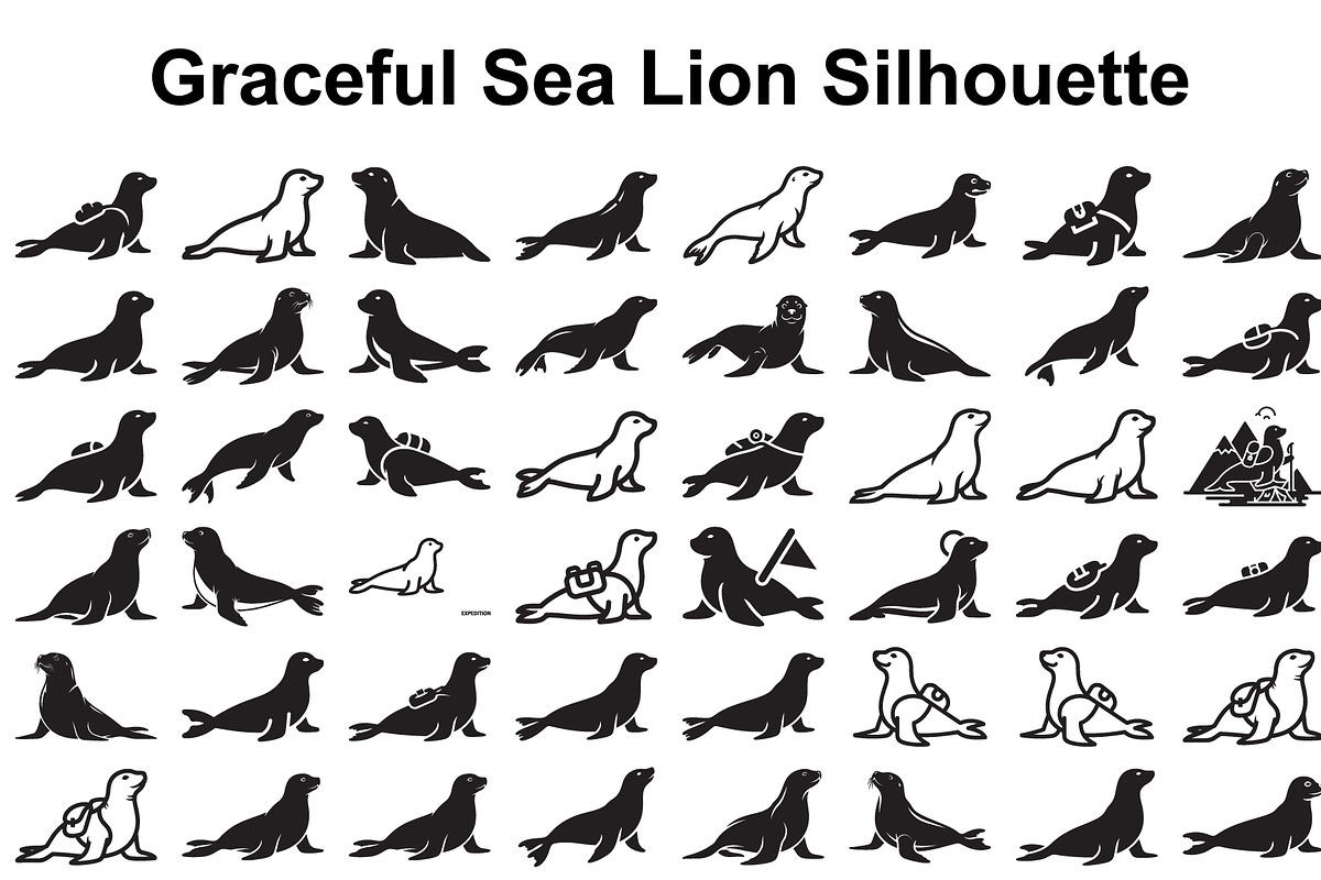 Graceful Sea Lion Silhouette, a Graphic by musafir_fashion (Photo 1 of 10)