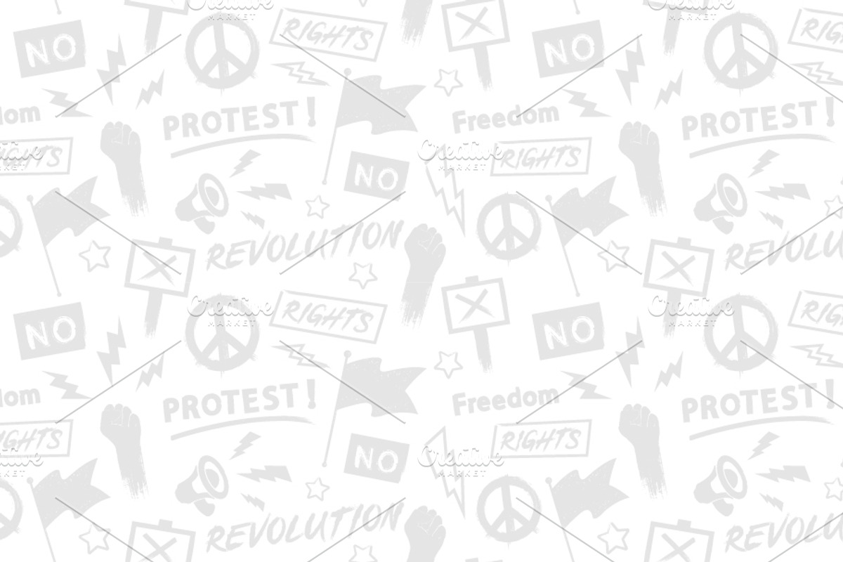 Hand Drawn Protest And Demonstration, a Background Graphic by Black White Mouse Design (Photo 4 of 4)